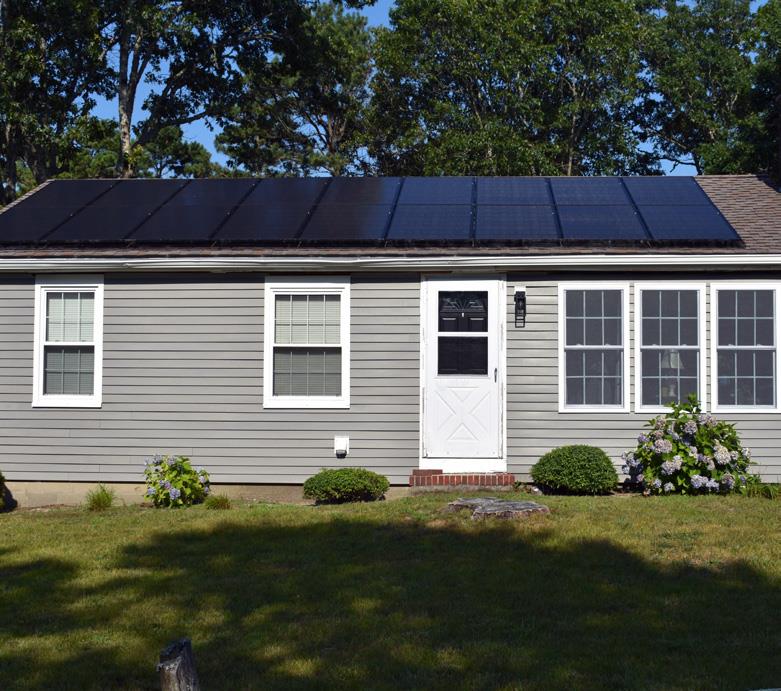 Solar panels on a home that participated in CVEO