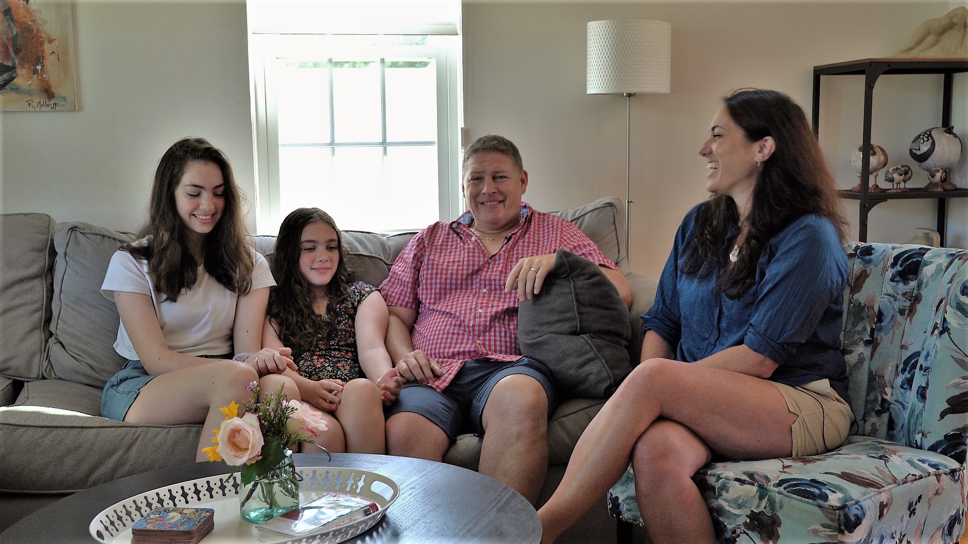 family enjoying time together in their living room